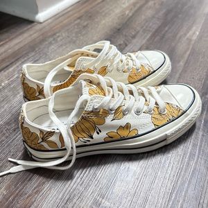 Converse Chuck 70 Vintage Floral Ox Shoe, 568375C Multi Sizes Sunflower Gold/Blk